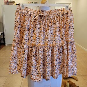✴️🟤EUC~ FLORAL SKIRT
